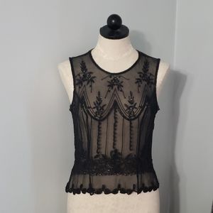 Calyspo Beaded Sleeveless Top